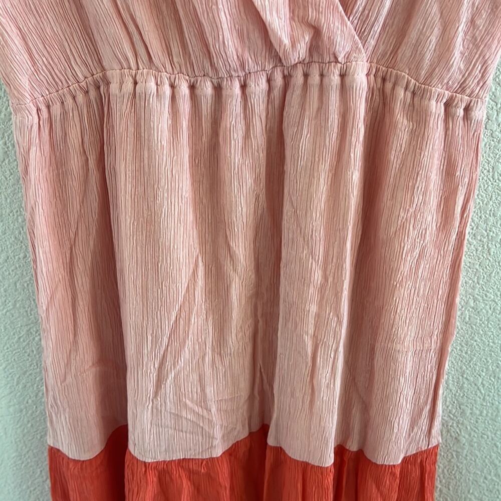 Flying Tomato Colorblock Pink Orange Feminine Long Dress Boho Medium - Picture 6 of 8
